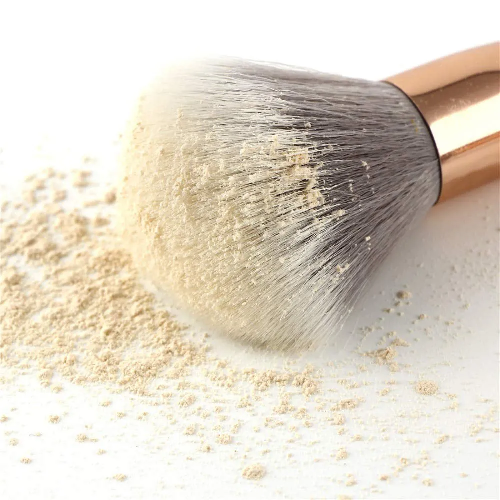 11-Piece Marble Makeup Brush Set with Synthetic Hair Multicolour