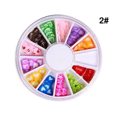 12x 3D Different Shaped Nail Art Decoration
