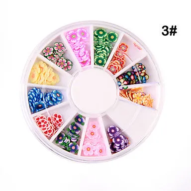 12x 3D Different Shaped Nail Art Decoration