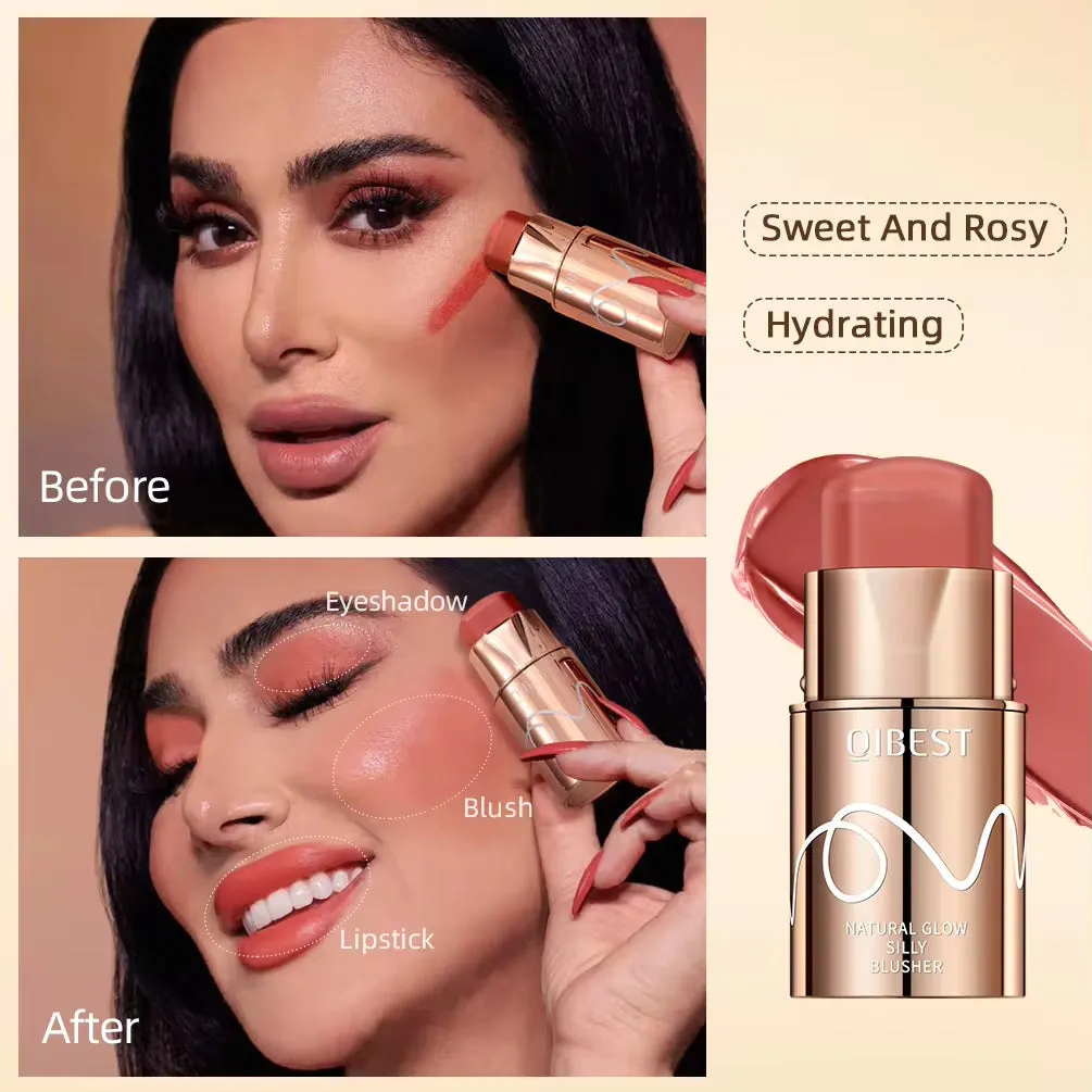 3-In-1 Stick For Eyes Cheek and Lip Tint Buildable Makeup for Women