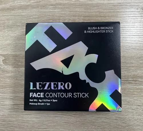 3Pcs Cream Contour Stick Makeup Kit,Shades with Highlighter Stick,Blush Stick and Bronzer Contour Stick for Sculpt the Cheeks,Long Lasting,Waterproof,Matte & Dewy Finish,1 LIGHT FAIR (#08,11,14)