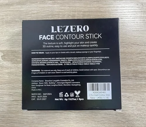3Pcs Cream Contour Stick Makeup Kit,Shades with Highlighter Stick,Blush Stick and Bronzer Contour Stick for Sculpt the Cheeks,Long Lasting,Waterproof,Matte & Dewy Finish,1 LIGHT FAIR (#08,11,14)