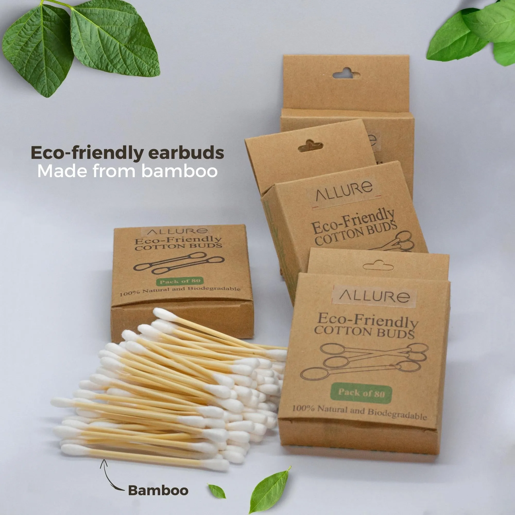 Allure Bamboo Earbuds (Pack of 4)