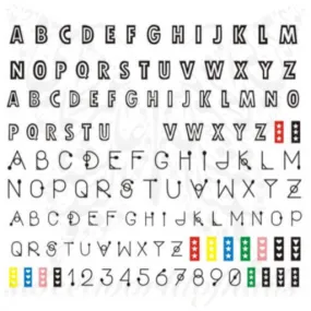 Alphabet Nails Letters Water Decals