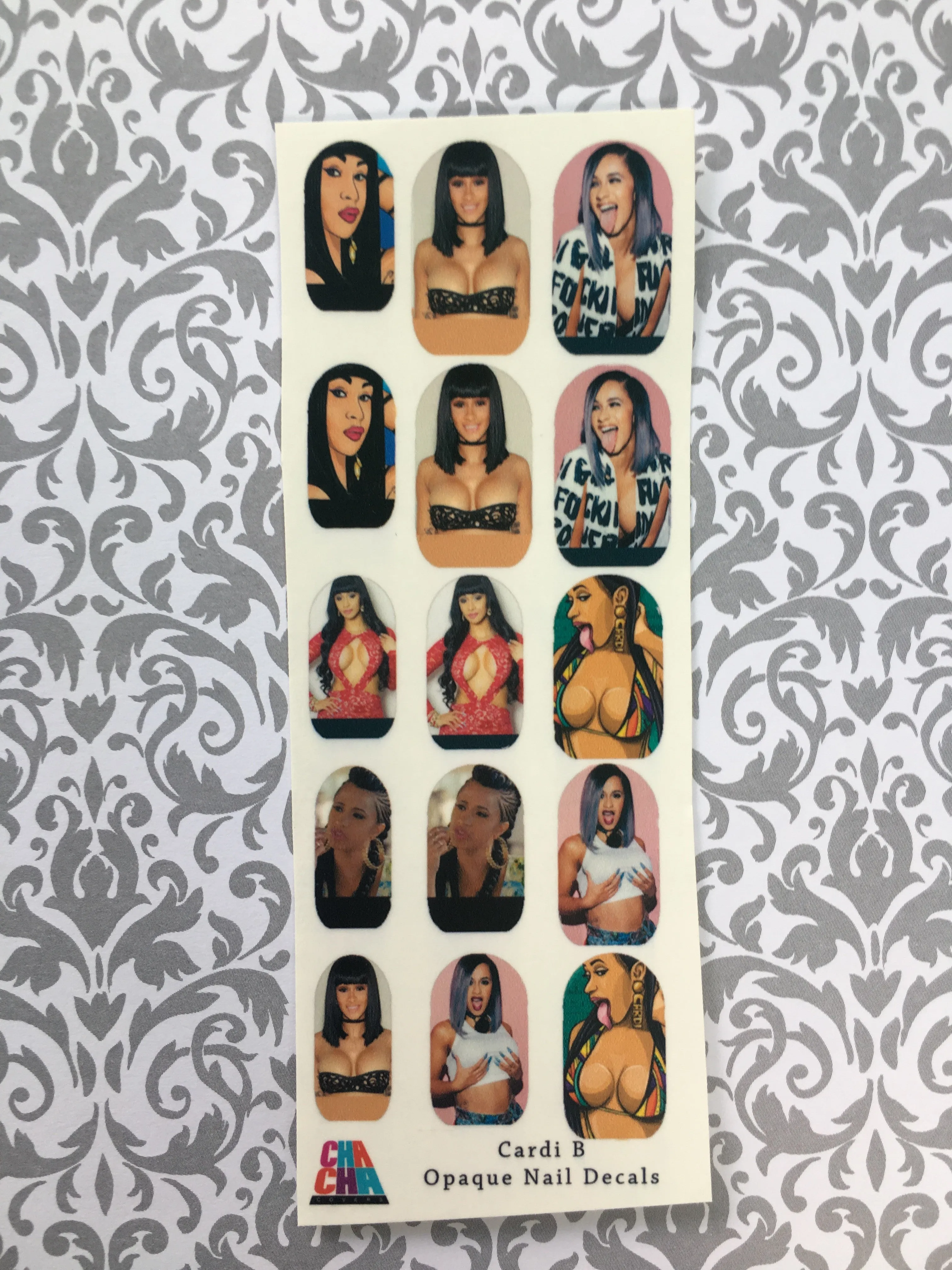 Cardi B nail glam