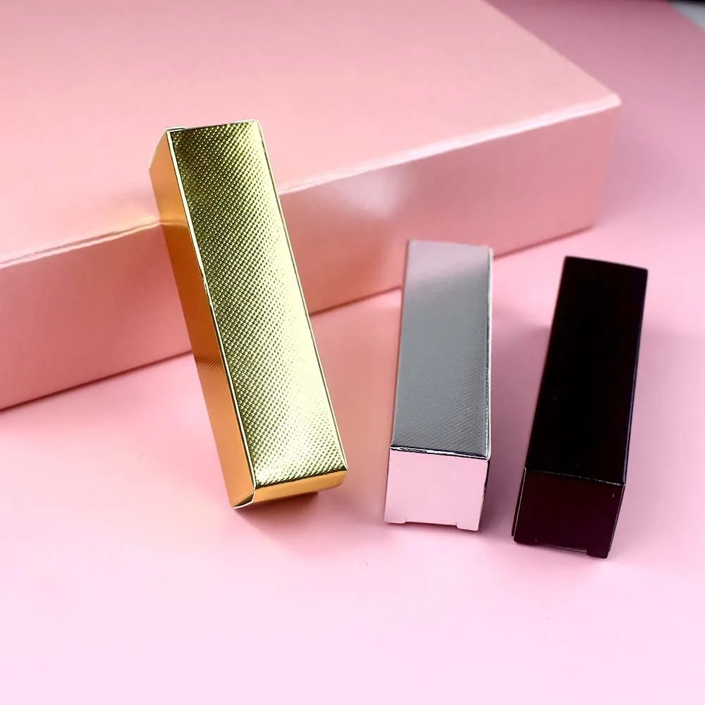 COSIDEA 50 pieces 350gms lip gloss paper box, lipgloss mascara eyeliner packing box for DIY cosmetic, (27 * 27 * 115mm, holografic)