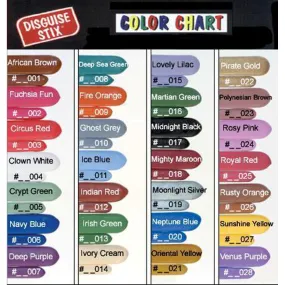 Disguise Stix-Minis Suntan Red Carded