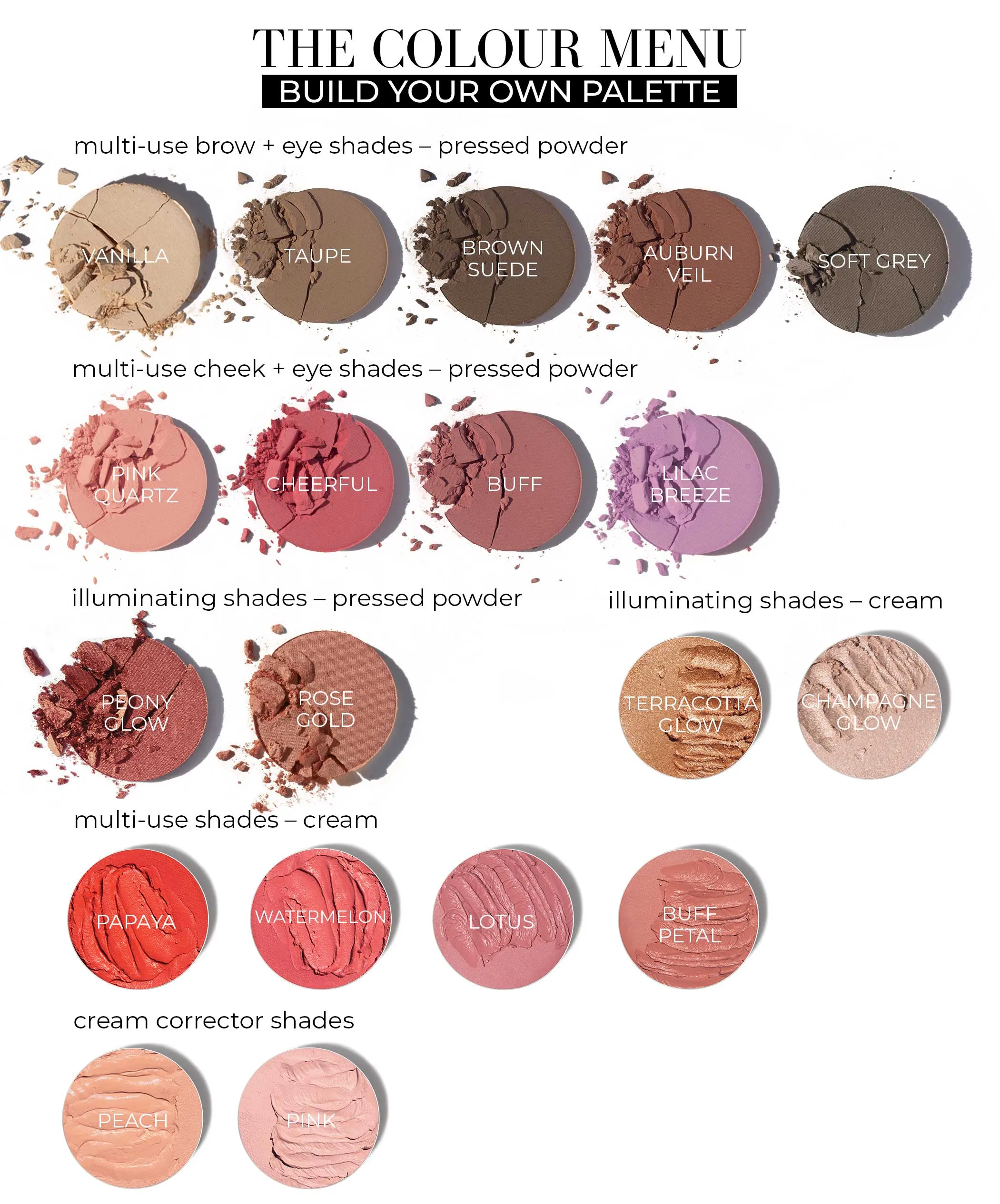 Eyeshadow   Blush   Brow   Illuminator Refills