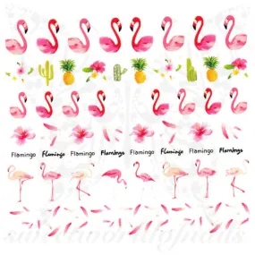Flamingo Nails Nail Water Decals