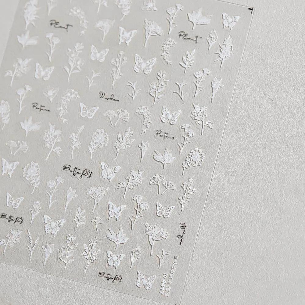 Flower Leaf Nail Art Stickers Adhesive Nail Sticker Decals to4416