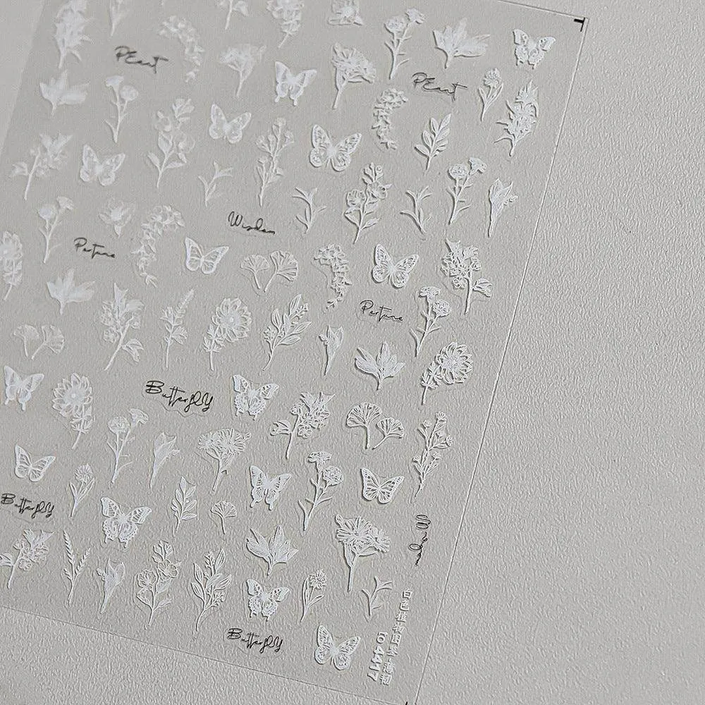 Flower Leaf Nail Art Stickers Adhesive Nail Sticker Decals to4416