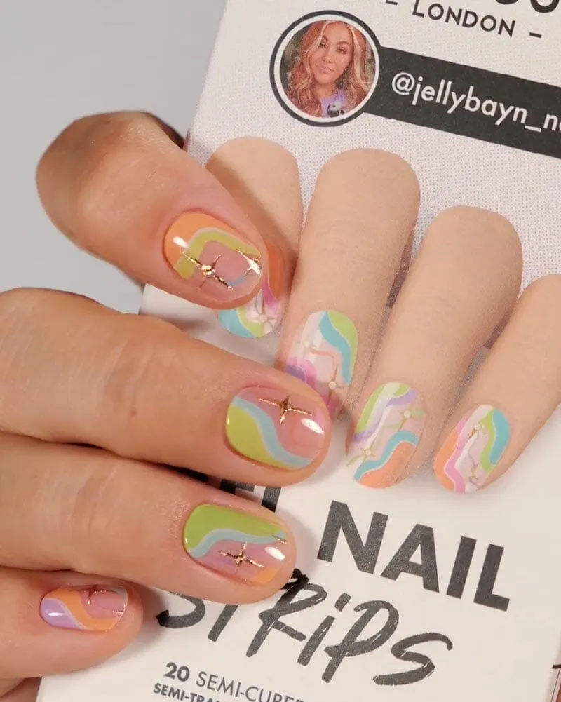 Gel Nail Strip ★ @jellybayn_nails 01