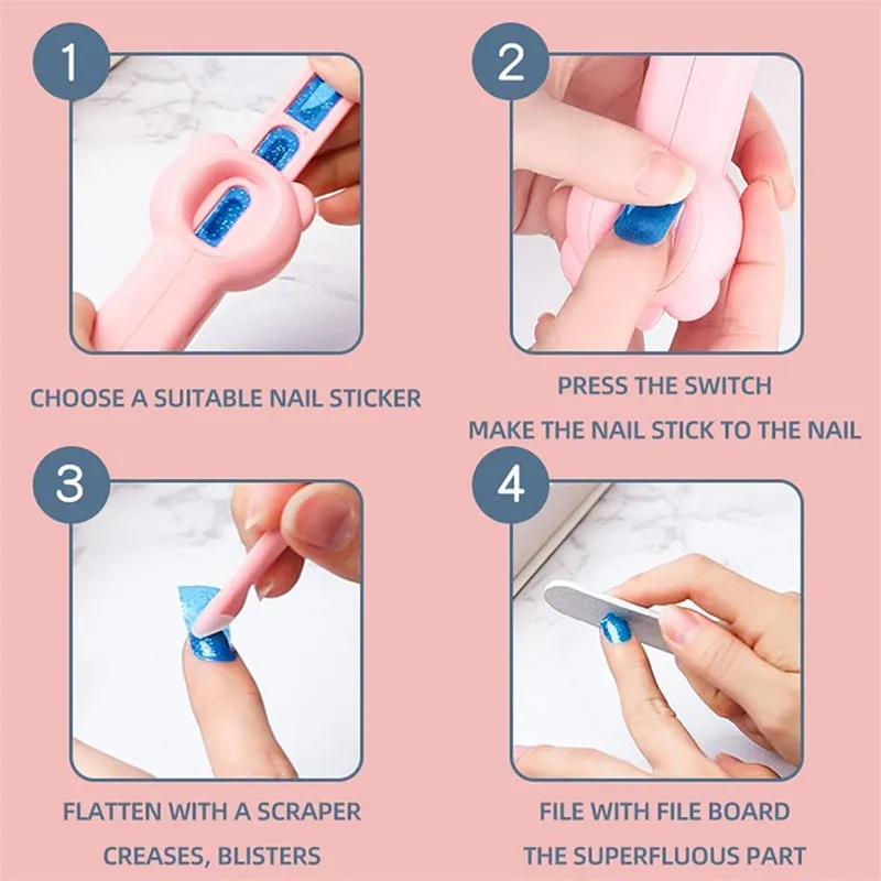Girls Handmade DIY Play House Stickers Nail Beauty Toy Set