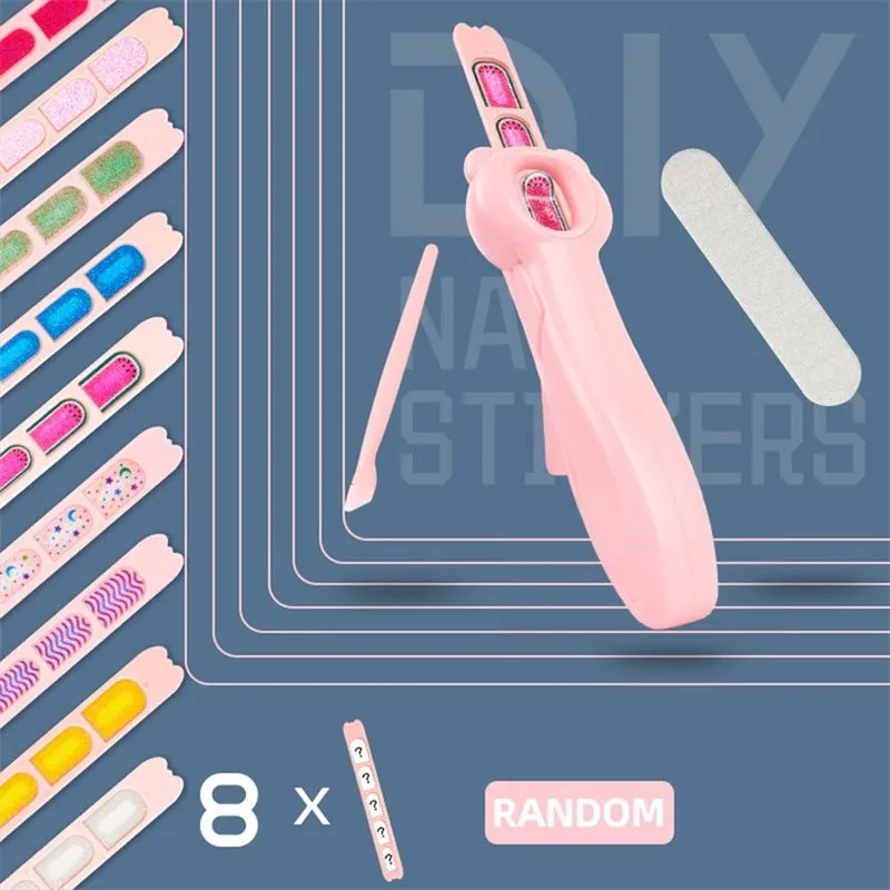 Girls Handmade DIY Play House Stickers Nail Beauty Toy Set