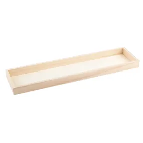 Hammont Natural Wooden Serving Tray 17X4X1in. 4pc