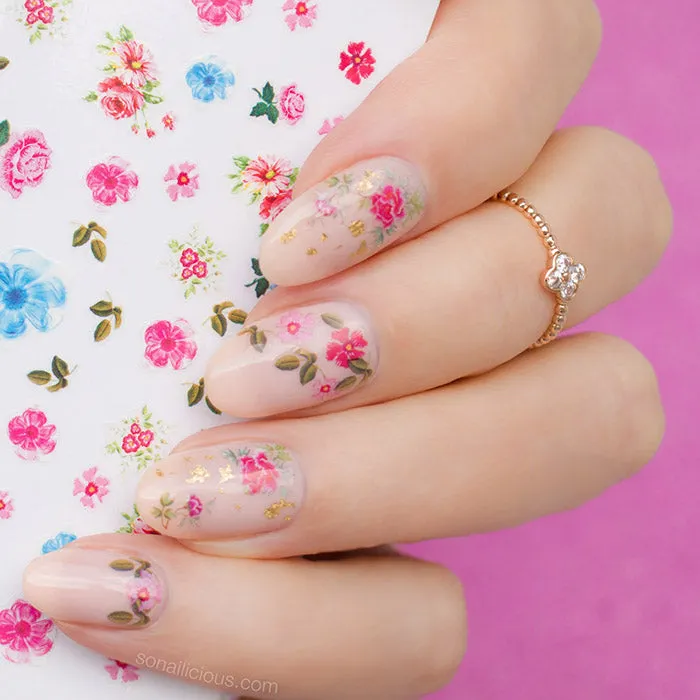 Heavenly Blooms Nail Stickers - 230 XXL