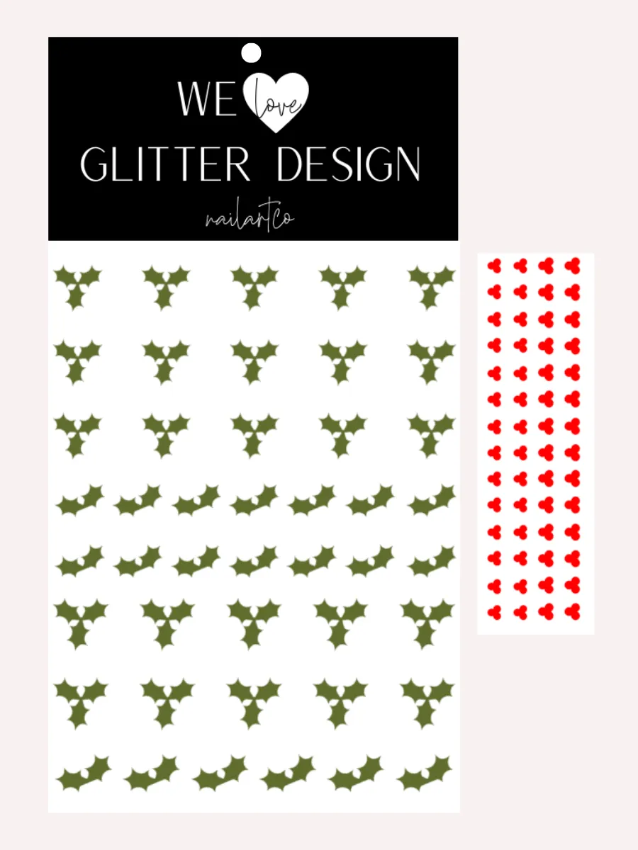 Holly Berry Nail Decal | Olive
