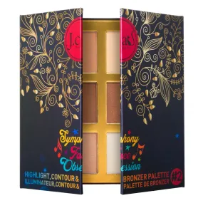 J.Cat Beauty Symphony Face Obsession Highlight, Contour&Bronzer Palette #2
