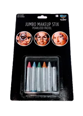Jumbo Pearlized Pastel Makeup Sticks | 6pcs
