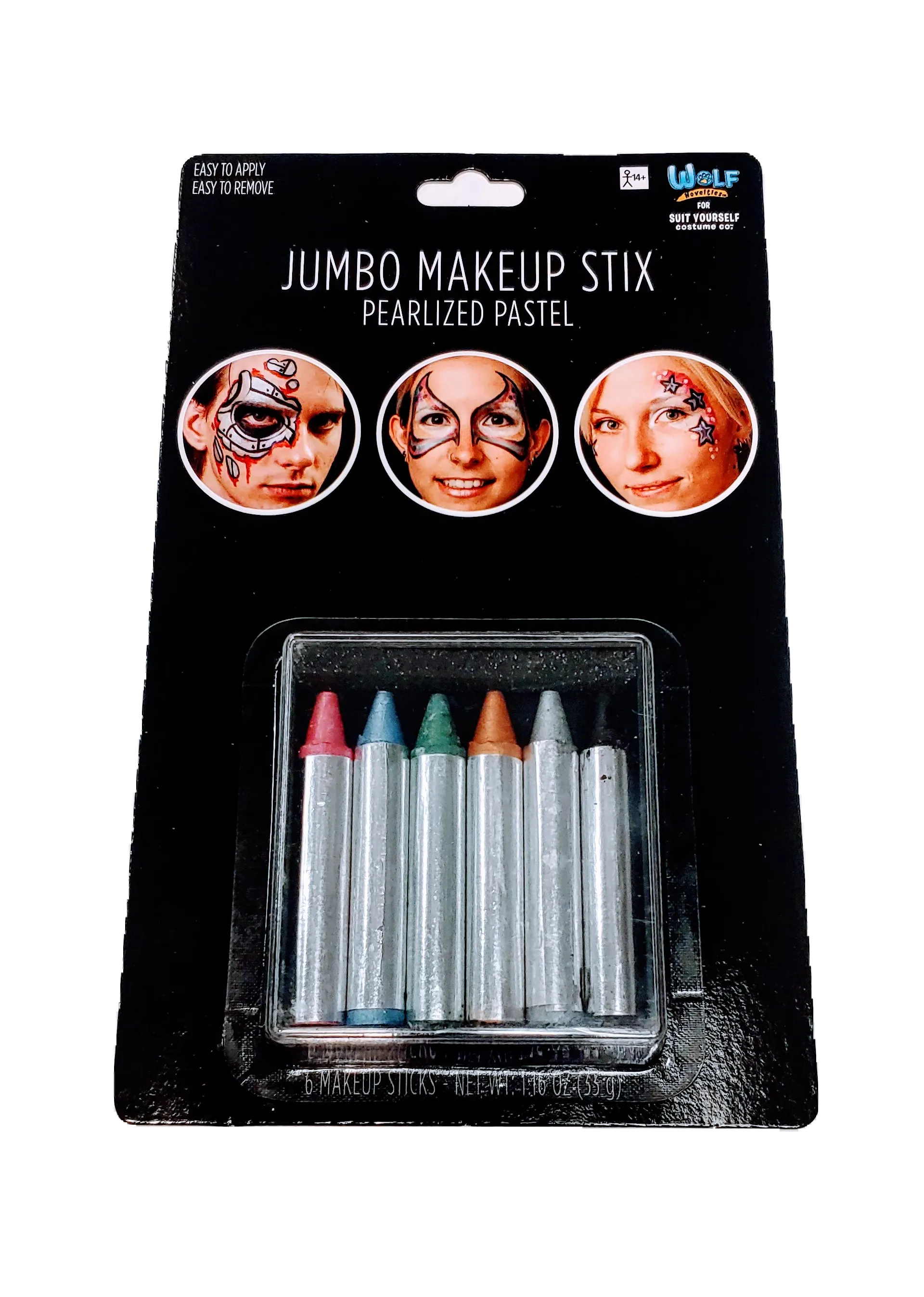Jumbo Pearlized Pastel Makeup Sticks | 6pcs