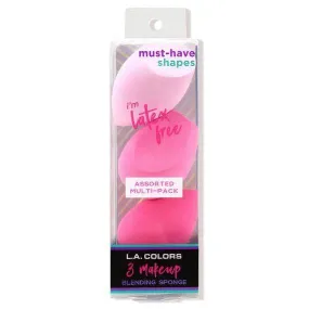 LA Colors Assorted Makeup Blending Sponges - 3 Pack