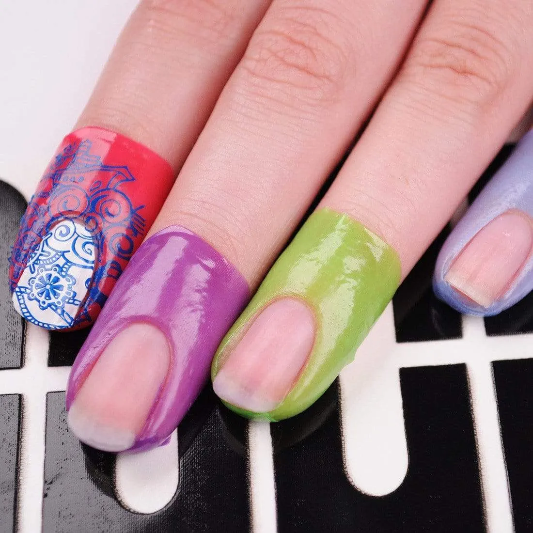 Latex-Free Cuticle Protecting Adhesive Nail Tapes - 5 Sheet Set