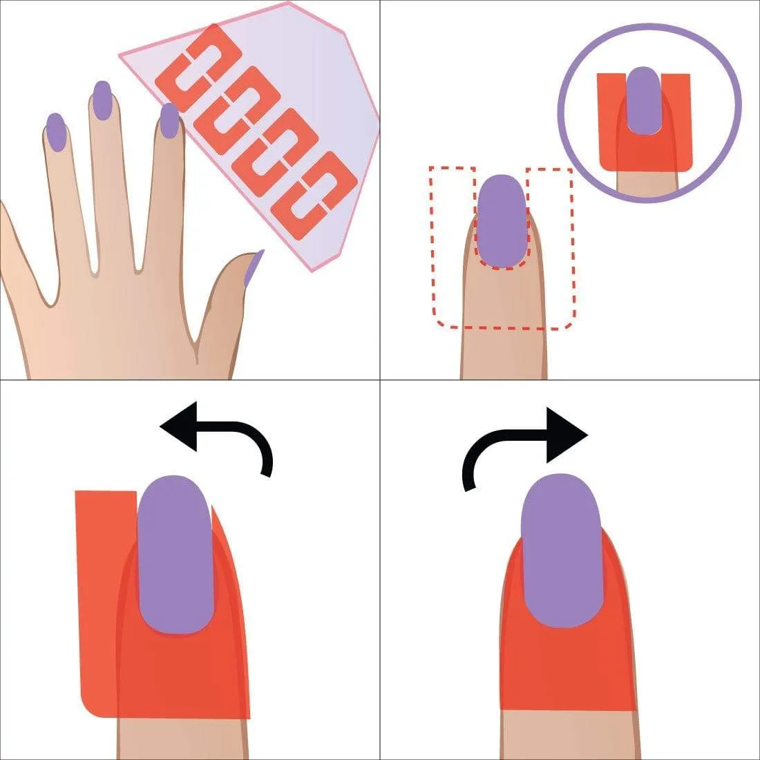 Latex-Free Cuticle Protecting Adhesive Nail Tapes - 5 Sheet Set