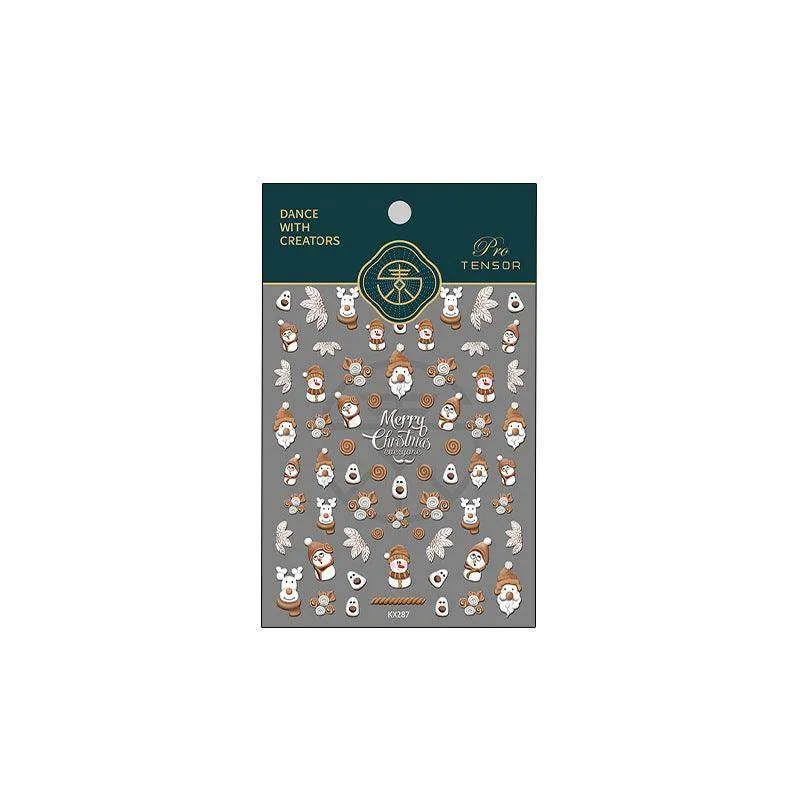 Nail Art Stickers Adhesive Slider Christmas Snowman Sticker Decals