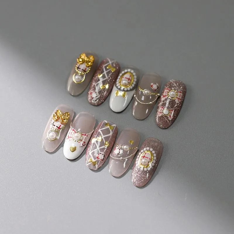 Nail Art Stickers Adhesive Slider Embossed Bowknot Sticker Decals TL098