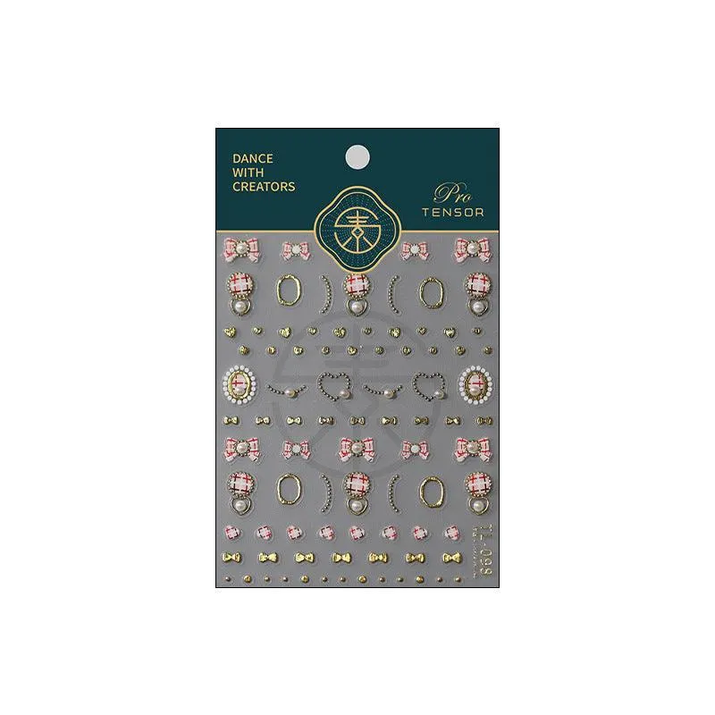 Nail Art Stickers Adhesive Slider Embossed Bowknot Sticker Decals TL098