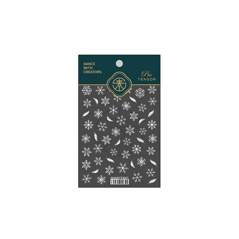Nail Art Stickers Adhesive Slider Embossed Snowflake Sticker Decals TS1954