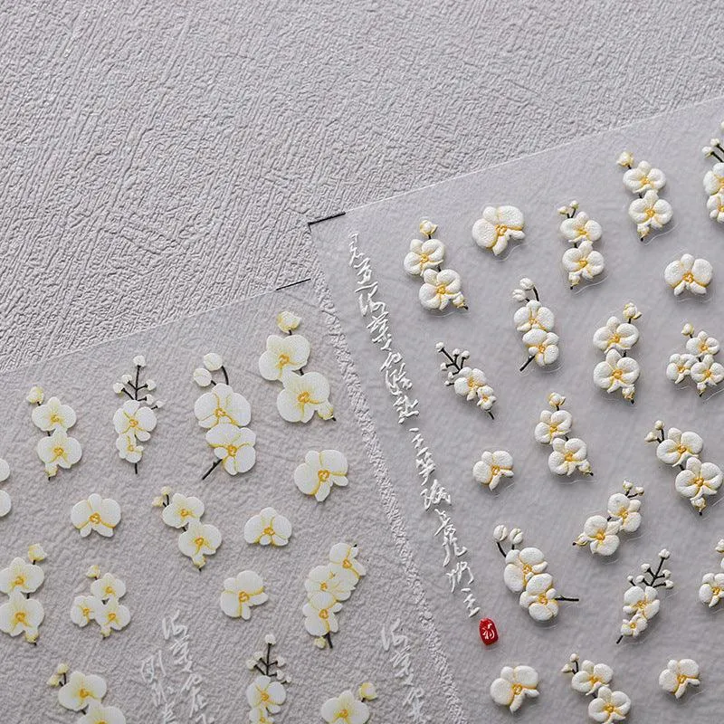 Nail Art Stickers Adhesive Slider Flower Sticker Decals