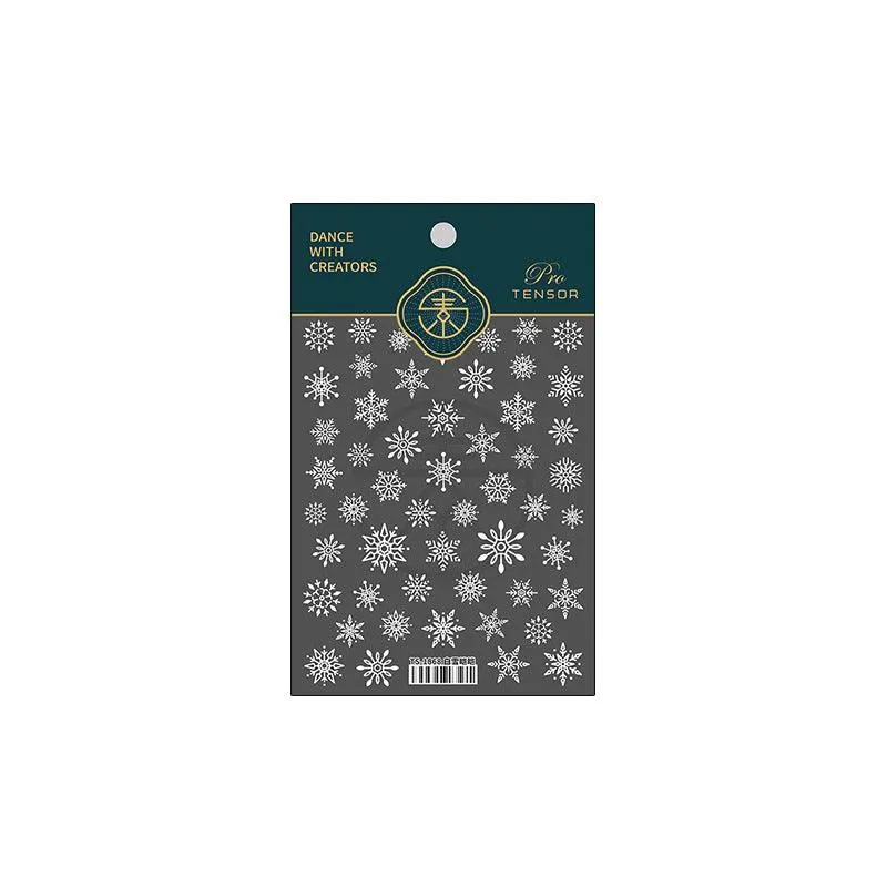 Nail Art Stickers Adhesive Slider White Snowflake Sticker Decals
