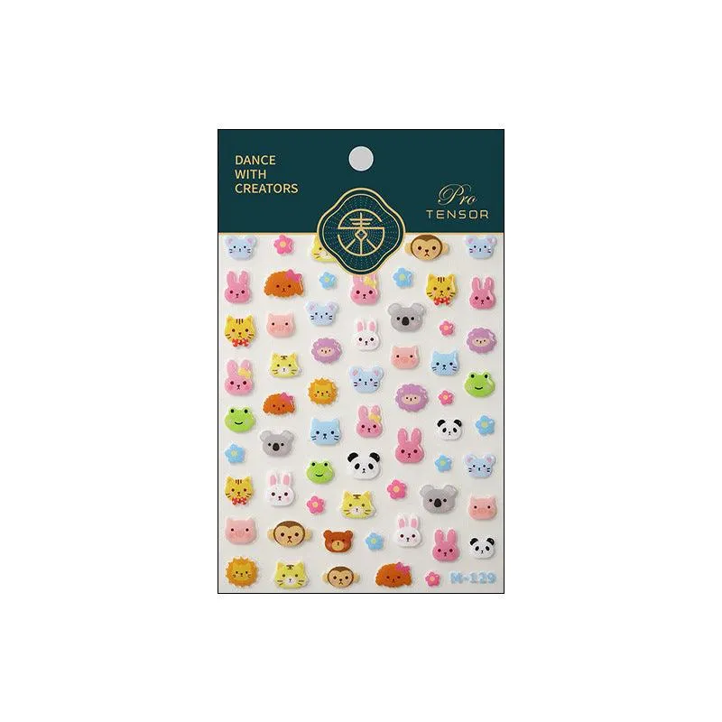 Nail Art Stickers Adhesive Sliders Cartoon Jelly Sticker Decals M129