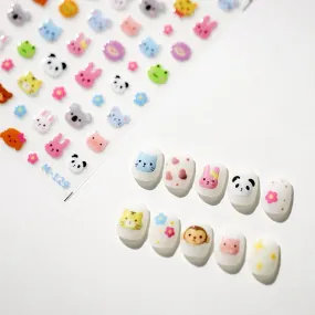 Nail Art Stickers Adhesive Sliders Cartoon Jelly Sticker Decals M129