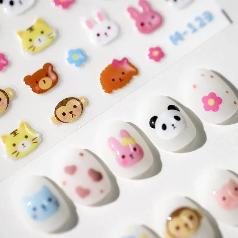 Nail Art Stickers Adhesive Sliders Cartoon Jelly Sticker Decals M129