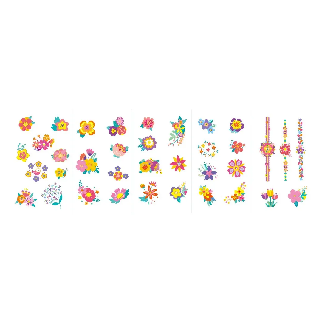 Nail Stickers and Tattoos Box Set - Flowers