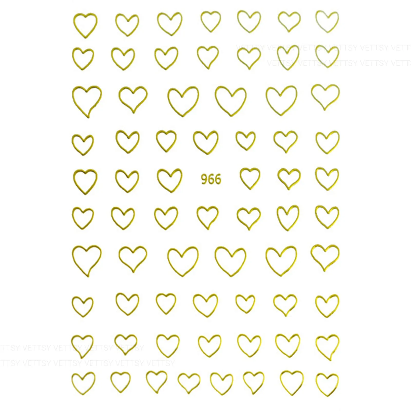 Nail Stickers-Hollow Heart
