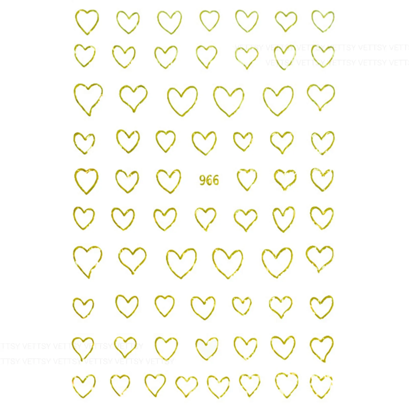 Nail Stickers-Hollow Heart