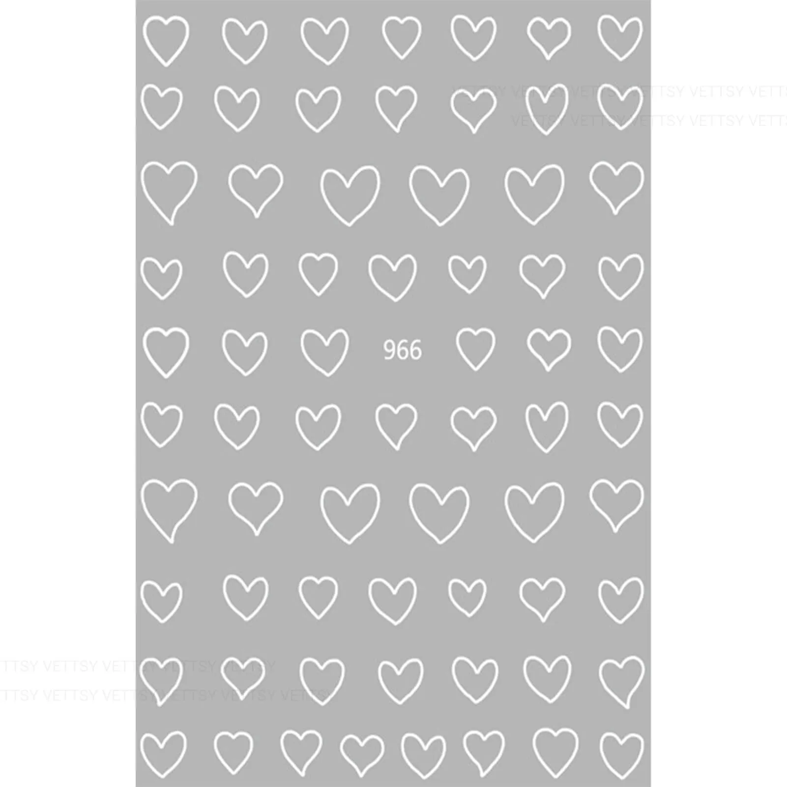 Nail Stickers-Hollow Heart