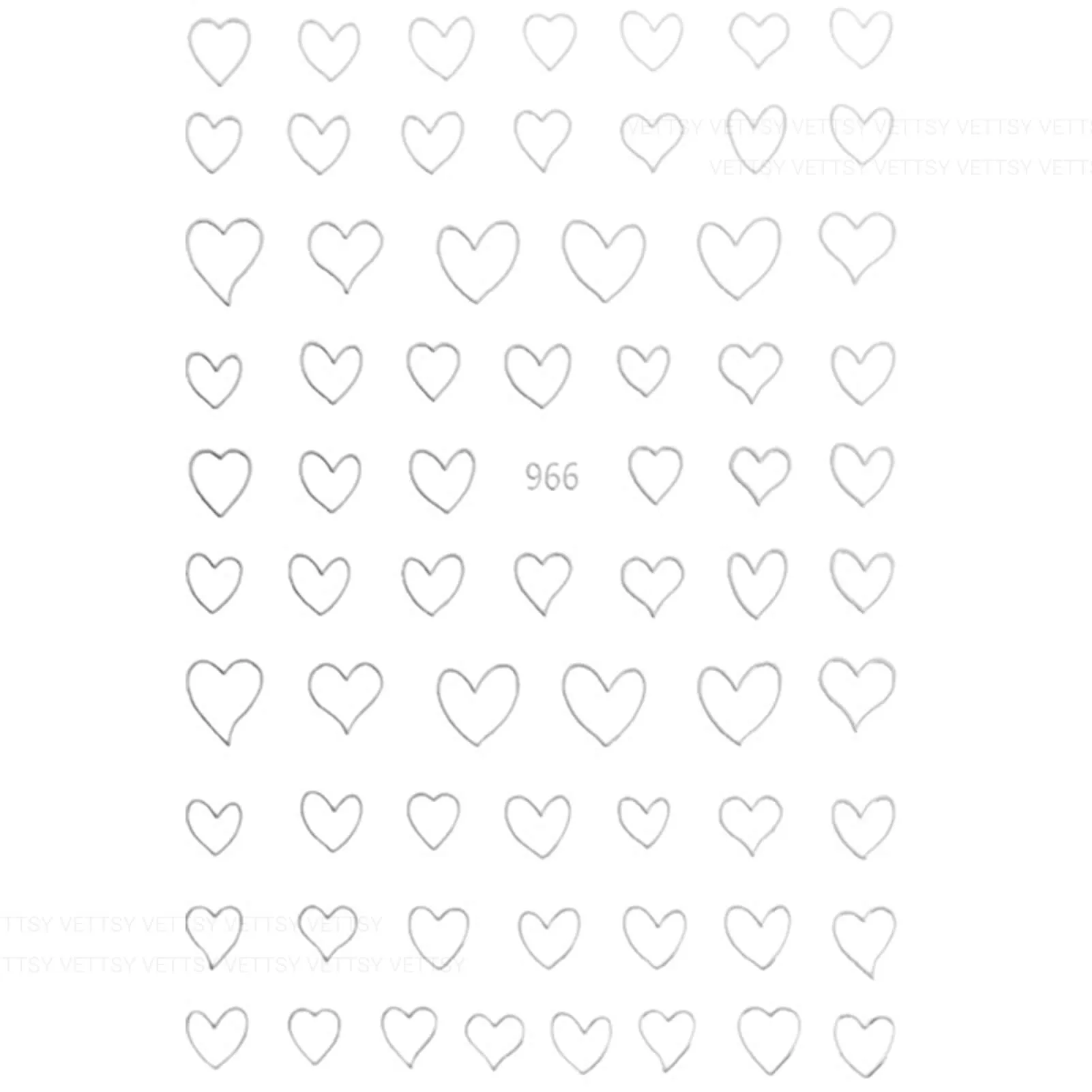 Nail Stickers-Hollow Heart