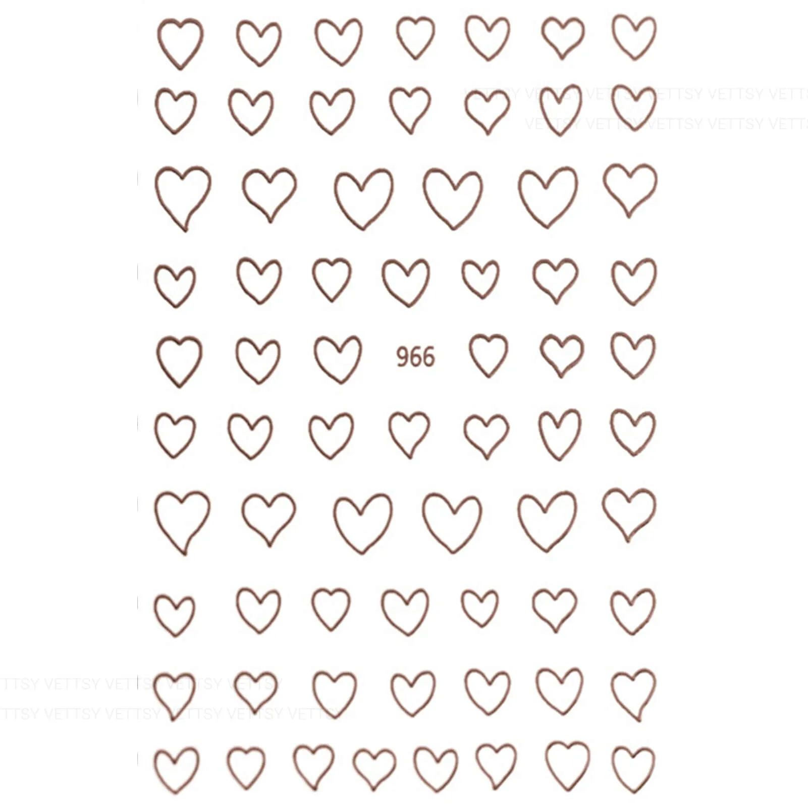 Nail Stickers-Hollow Heart