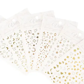 Nail Stickers-Star & Moon Gold