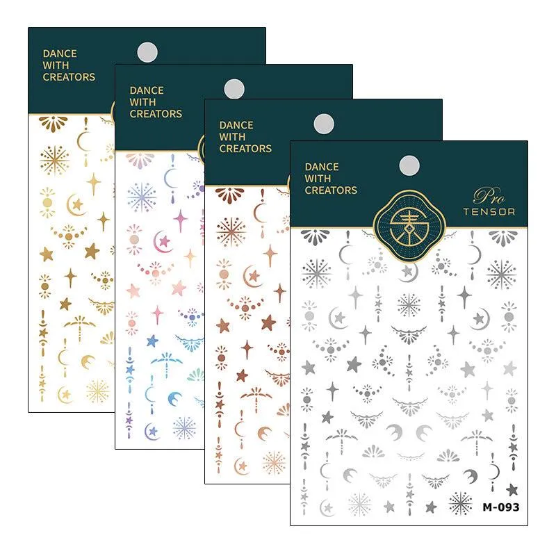NailMAD Nail Art Stickers Adhesive Slider  Metal Colors Series Sticker Decals