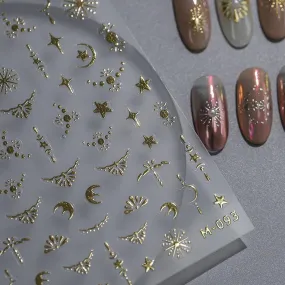NailMAD Nail Art Stickers Adhesive Slider  Metal Colors Series Sticker Decals