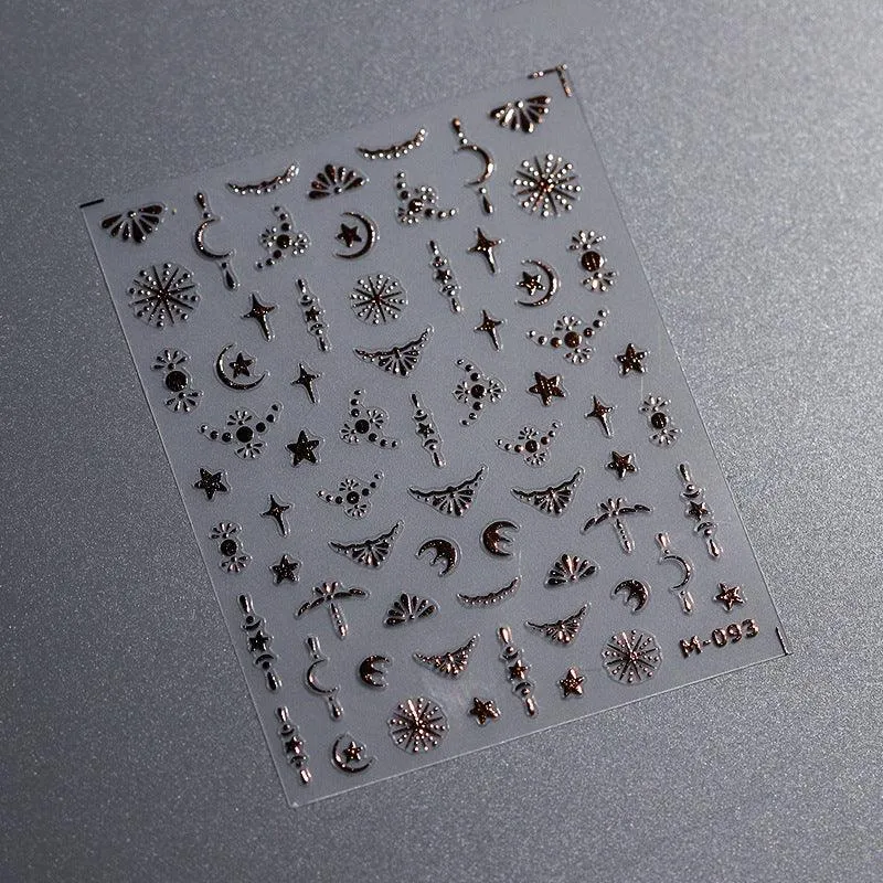 NailMAD Nail Art Stickers Adhesive Slider  Metal Colors Series Sticker Decals