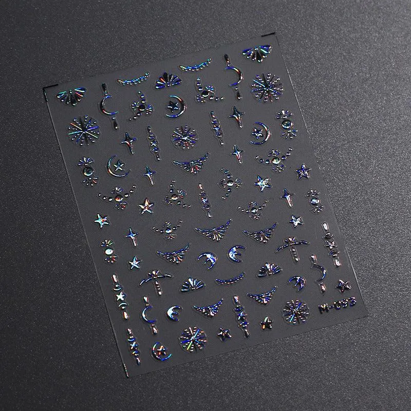 NailMAD Nail Art Stickers Adhesive Slider  Metal Colors Series Sticker Decals