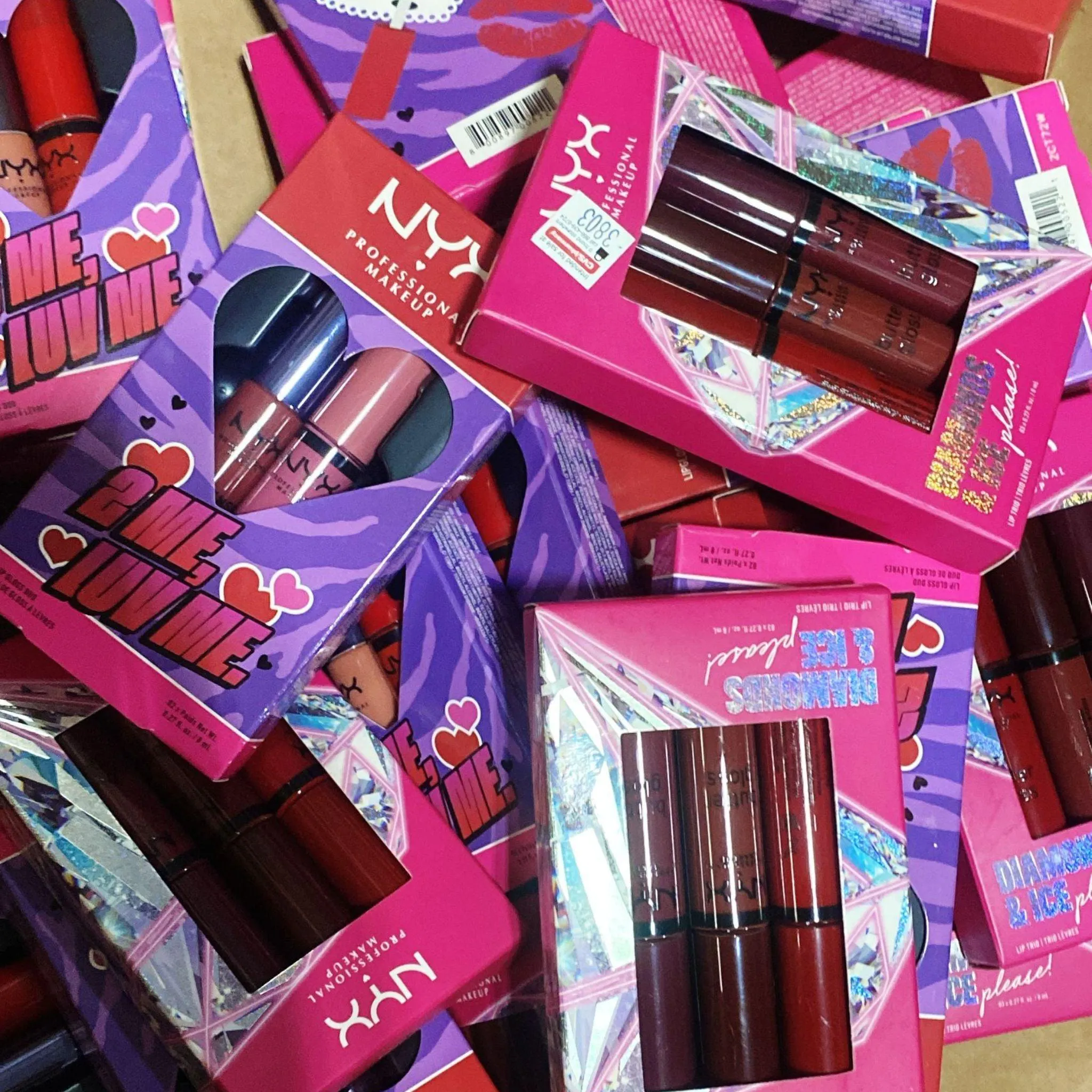 NYX Lip Gloss Lip Duo & Lip Trio (30 Pcs Lot)