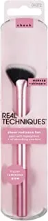 Real Techniques Sheer Radiance Fan Makeup Brush, for Highlighter   Powders, 1 Count