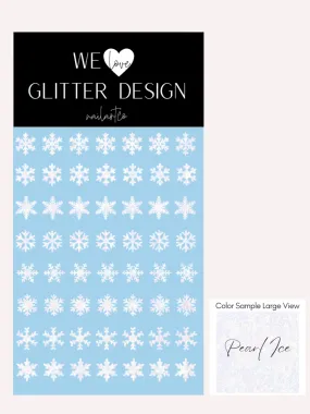 Snowflakes Large Nail Decal | Pearl Ice